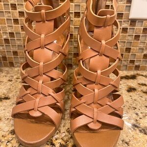 Women's Tan Strappy Sandals